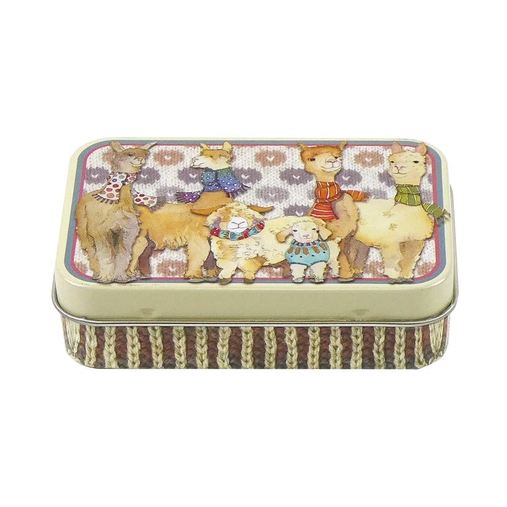 Alpacas and Friends Mini Rectangular Tin