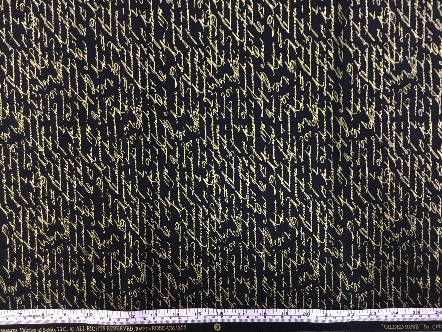 Timeless Treasures Fabric - Gilded Rose - Patt# CM1322