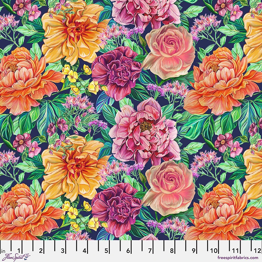 Free Spirit Fabrics - In Full Bloom - Royal