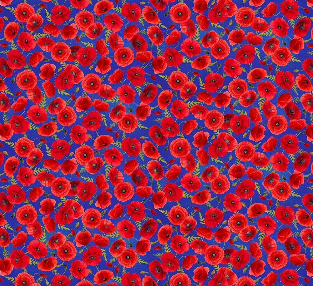 Timeless Treasures Fabric - Sunset Poppies - CD2525