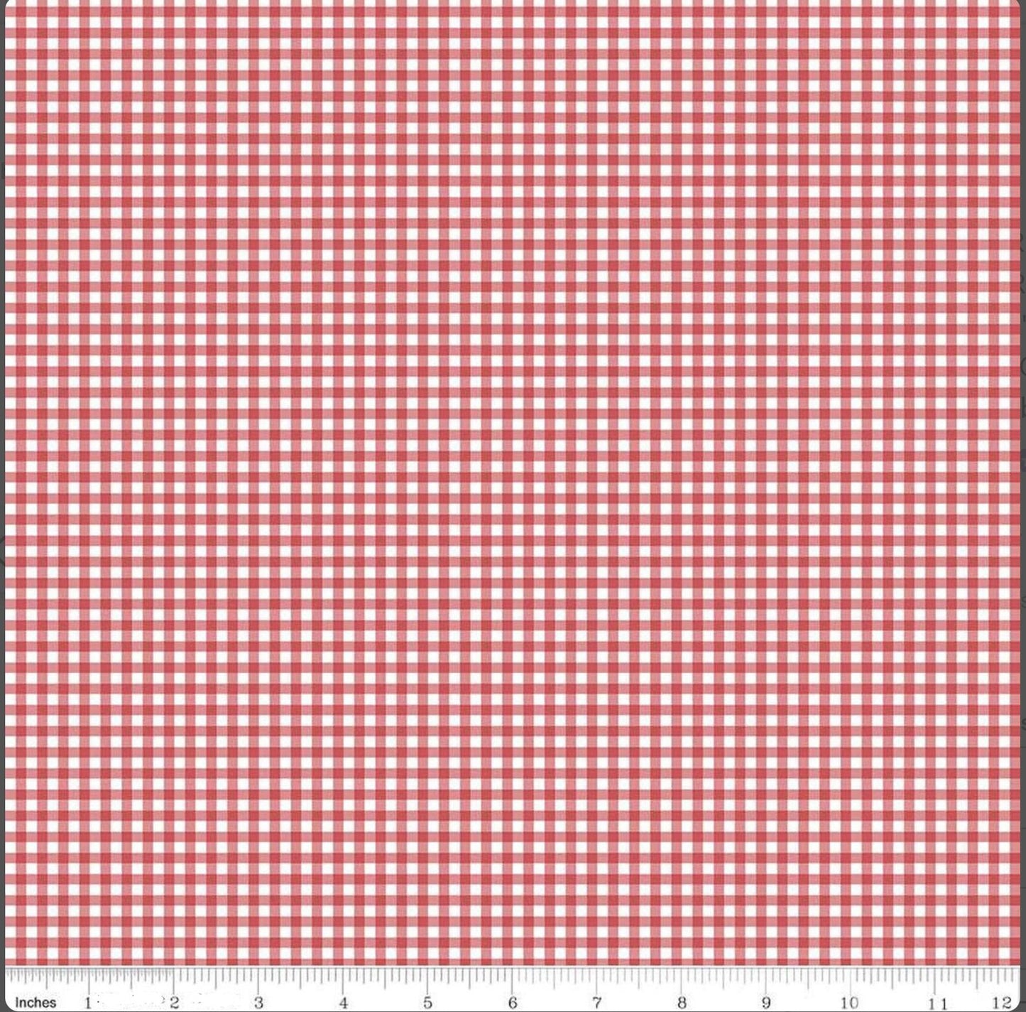 KK Fabrics - Small Gingham - Red - #K8058