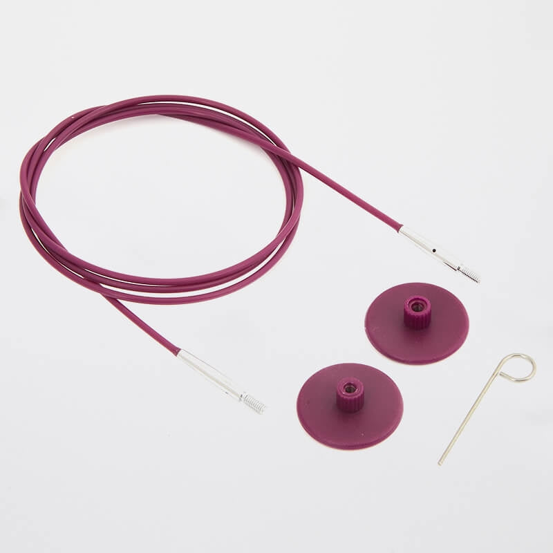 Knitpro Nylon Cables Purple Single for Interchangeable Tips