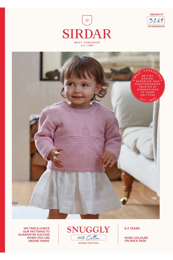 Sirdar - Snuggly 100% Cotton Star Jumper - 5269