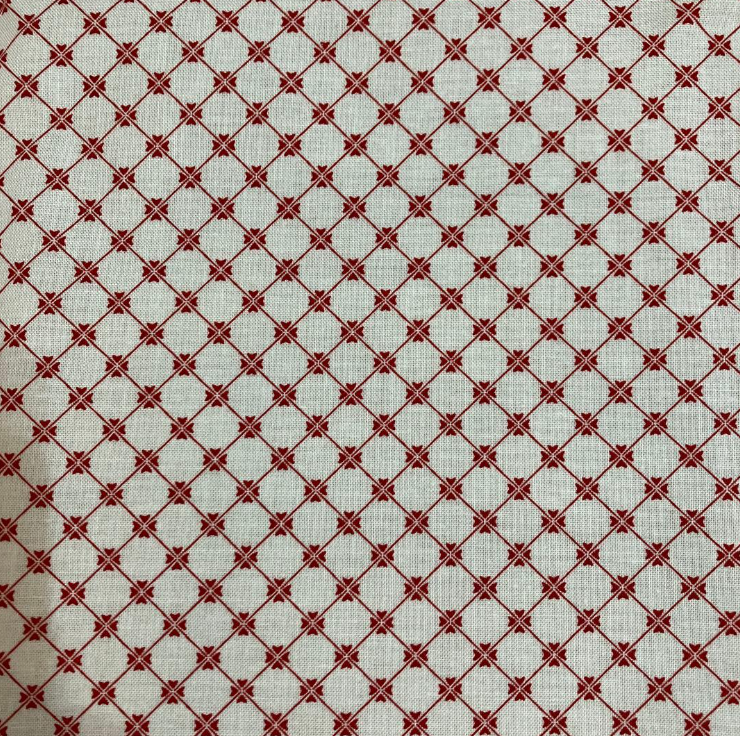 Stof fabric - Tiled Up - Red Tile Flower - #4500-923