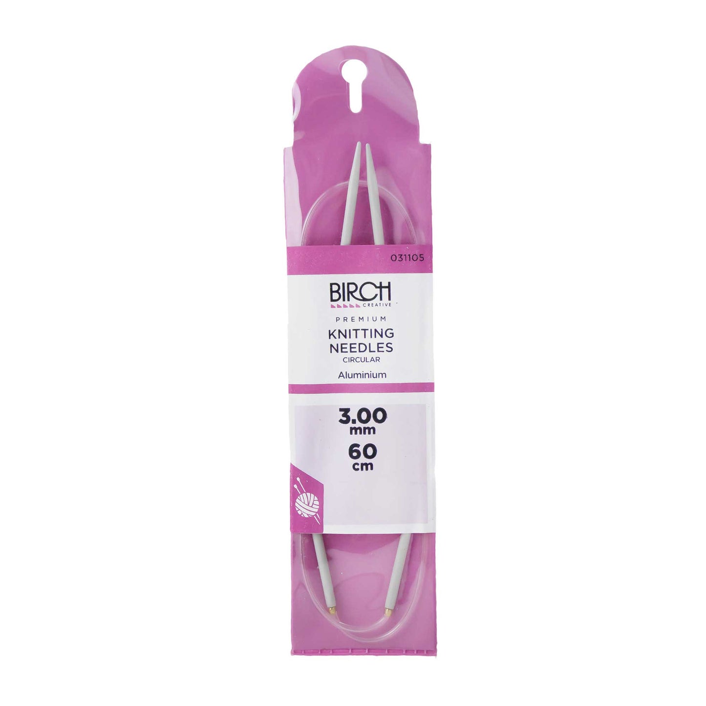 BIRCH KNITTING NEEDLE CIRCULAR PREMIUM 60CM - 2.00-3.75MM *
