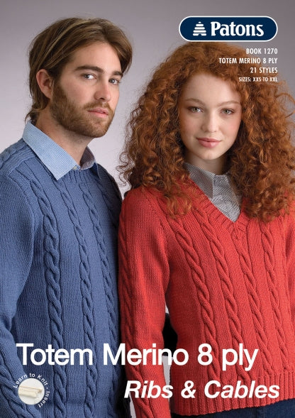 Ribs and Cables - 1270 Patons Totem Merino 8 ply