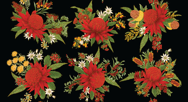 Textile Pantry - Under the Australian Sun - Red & Black - #0024-13