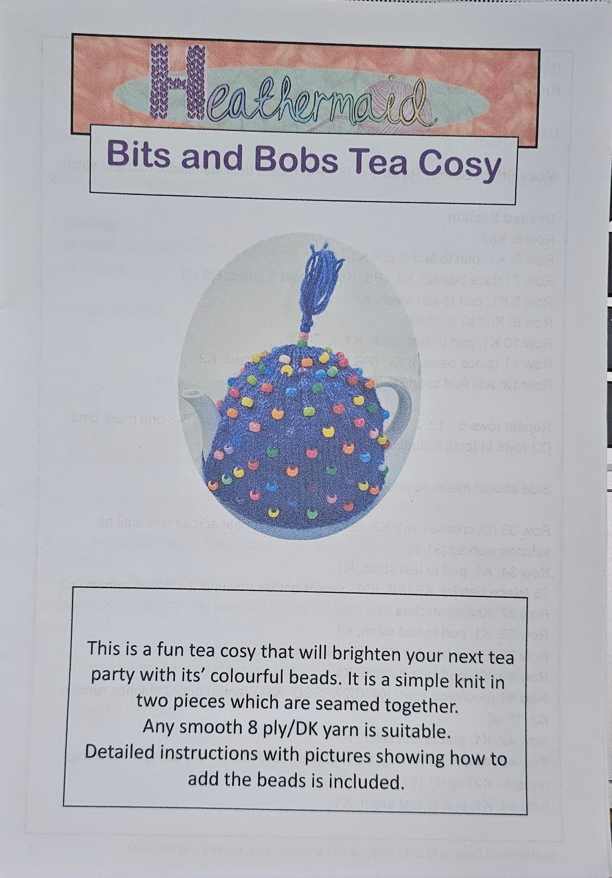 Bits and Bobs Tea Cosy Pattern by Heathermaid