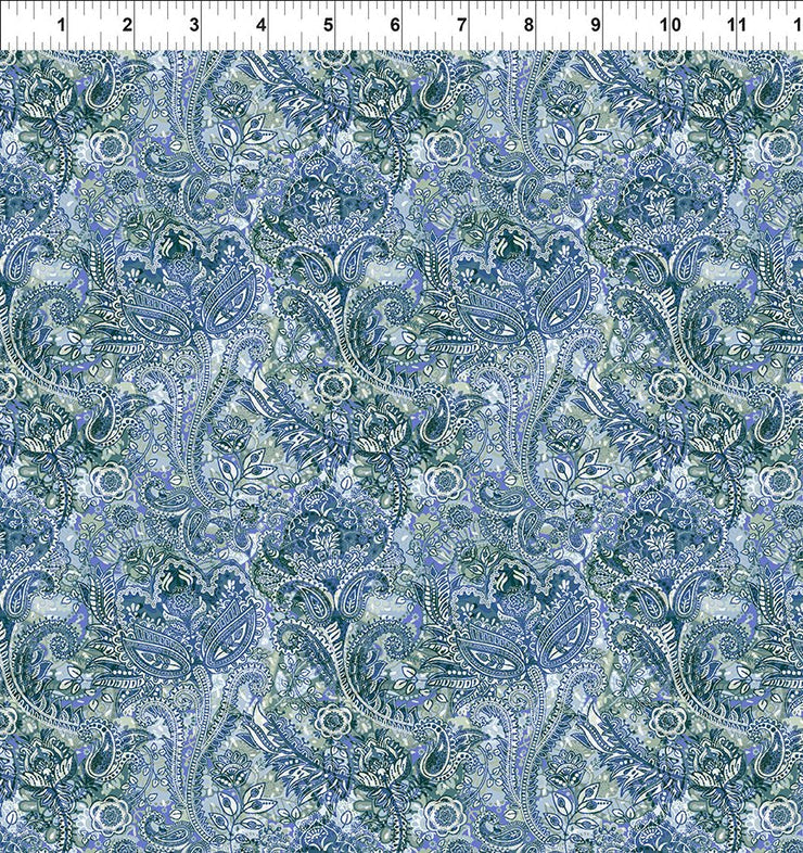 In The Beginning Fabrics - Sanctuary - Green Paisley - #12SA-1