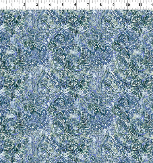 In The Beginning Fabrics - Sanctuary - Green Paisley - #12SA-1