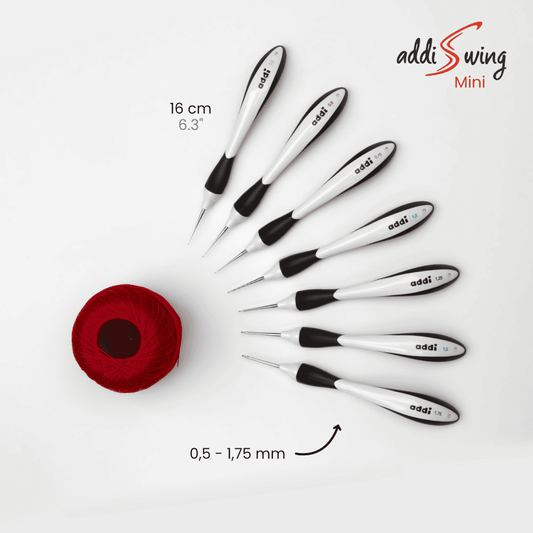 addiSwing Mini Fine crochet hooks 0.5mm - 1.75mm