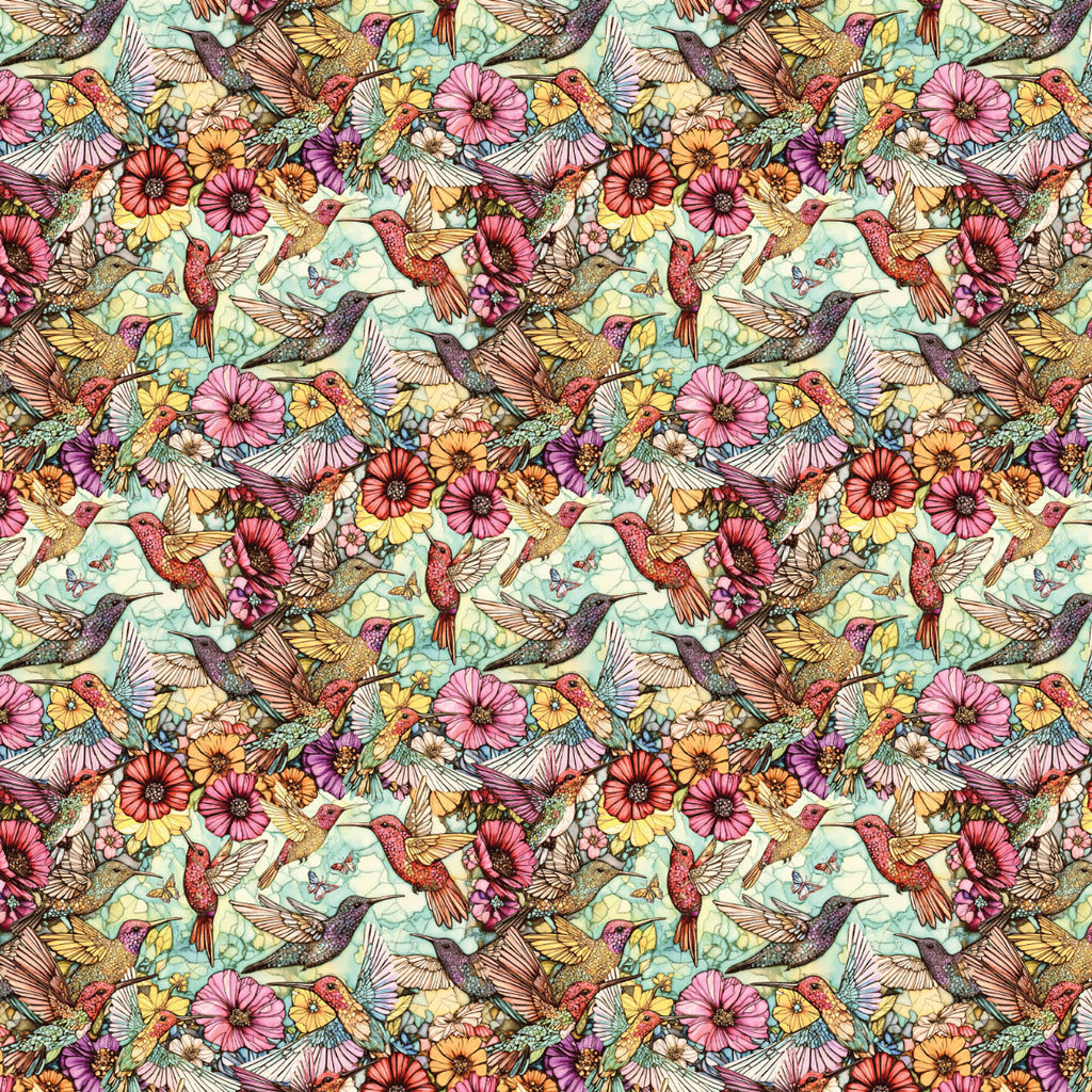 Camelot Fabrics - Flight of Beauty - Hummingbird Harmony - #16240401-01