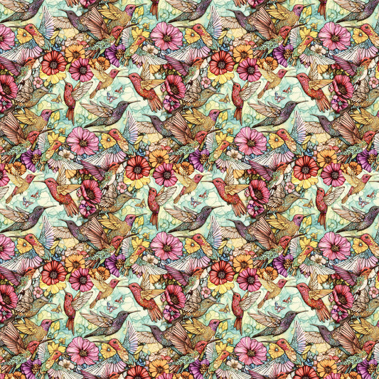 Camelot Fabrics - Flight of Beauty - Hummingbird Harmony - #16240401-01