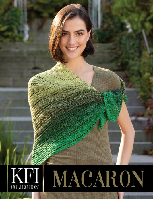 “Pearla” Crochet Shawl KFI collection Macaron Yarn