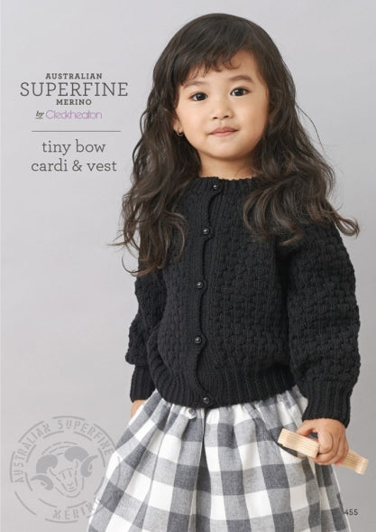 Cleckheaton - Tiny Bow Cardi and Vest - 455