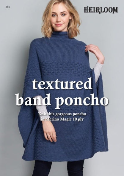Heirloom Textured Band Poncho 004