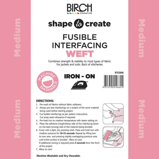 SHAPE TO CREATE - Fusible Interfacing - Weft Medium