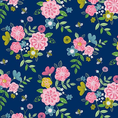 Nutex - Wildflower Honey - Navy Floral