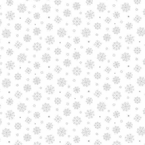 Nutex - White Christmas - Silver Snowflakes - #81730