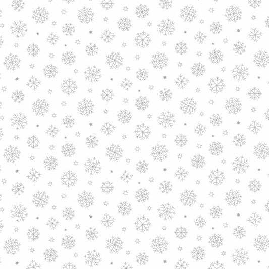 Nutex - White Christmas - Silver Snowflakes - #81730