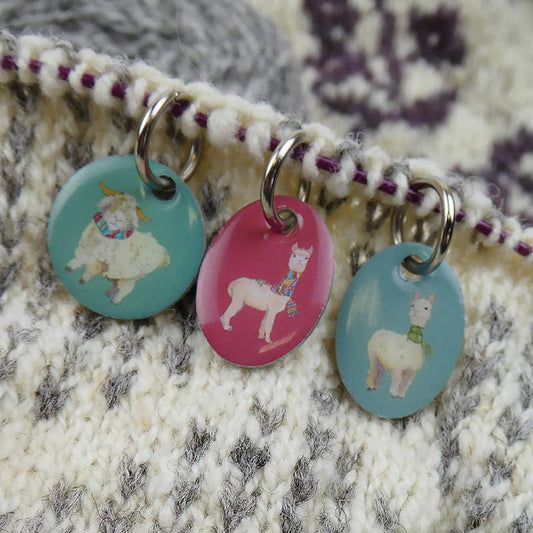 Alpacas & Friends Stitch Markers (Set of 6)