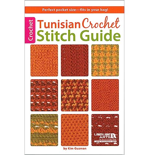 Tunisian Crochet Stitch Guide-61 Stitch Patterns Including Photo Tutorials in this Pocket Size Guide - Softcover Guzman, Kim