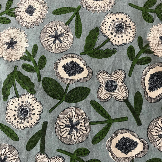 Sen Hana - Cotton Linen Canvas - Botanical Florals