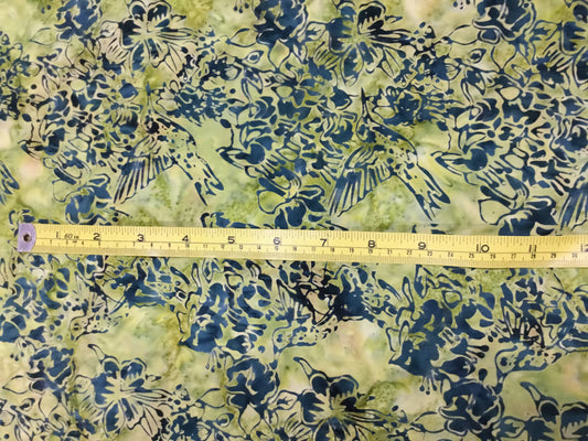Fern Textiles - Batik - Green and Blue Birds