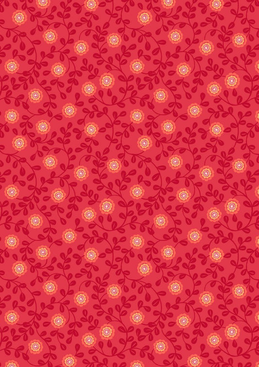 Lewis & Irene - Matryoshka  - Floral on Red - #A569