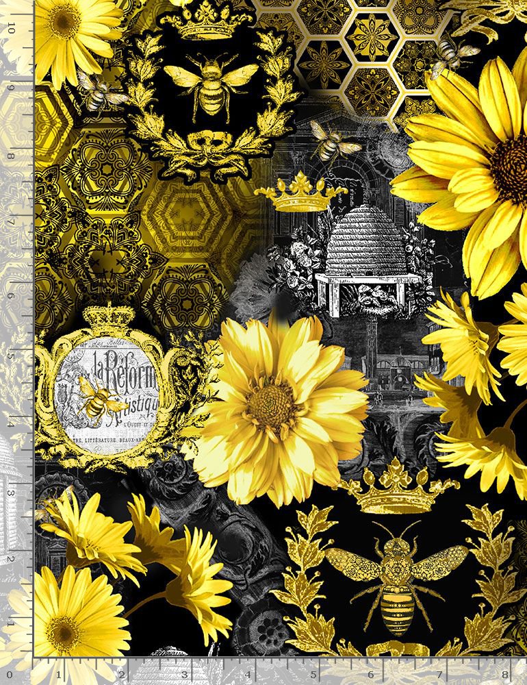 Timeless Treasures Fabrics - Queen Bee - #CD1351