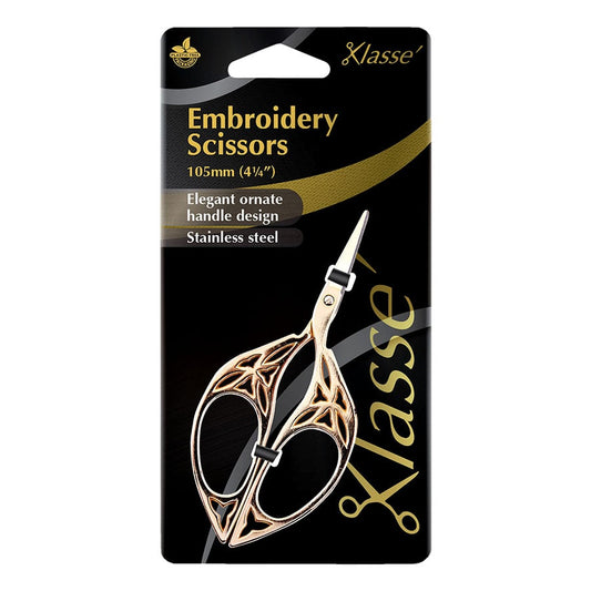 KLASSE SCISSORS EMBROIDERY SCROLL 4.25IN – ELEGAN