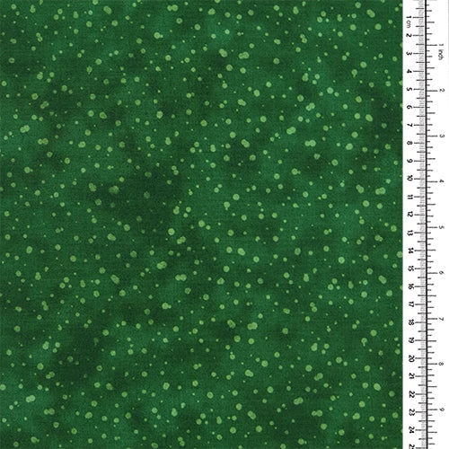 Cosmo Textile - Forest Green Speckled Dots - #CR4100