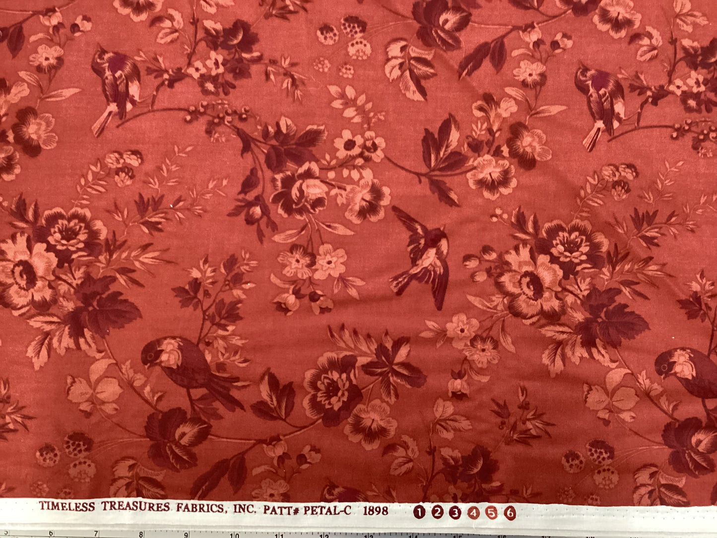 Timeless Treasures Fabrics - Wine - #PETAL-C1898
