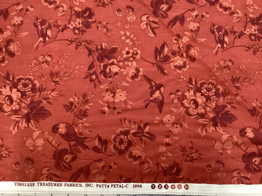 Timeless Treasures Fabrics - Wine - #PETAL-C1898