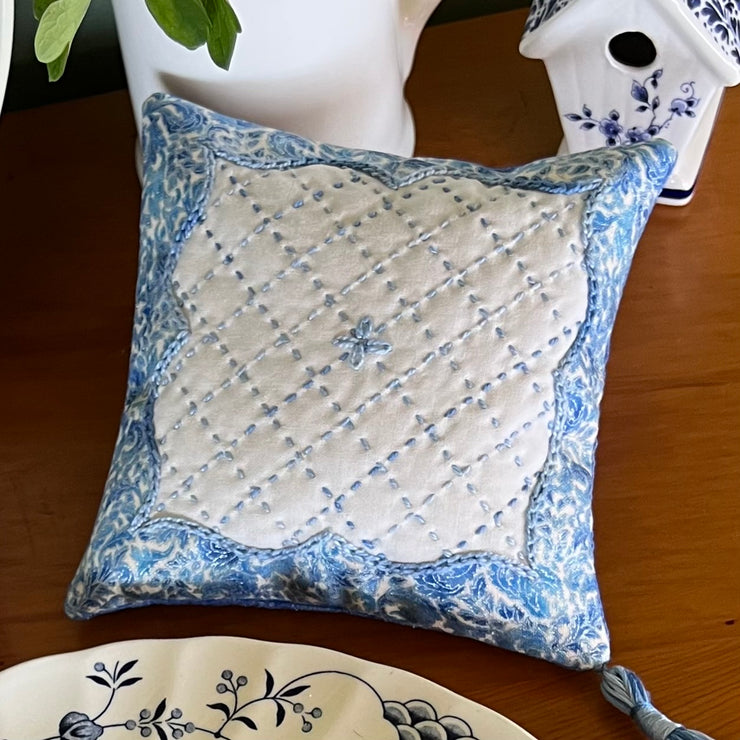 Dutch Tile Pincushion Kit- By Leesa Chandler Designs