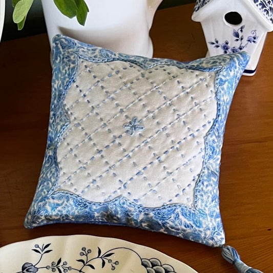 Dutch Tile Pincushion Kit- By Leesa Chandler Designs