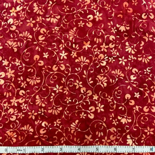 Hoffman Fabrics - Ditsy Floral Cardinal - #T2399-292