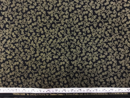 Timeless Treasures Fabric - Gilded Rose - Patt# CM-1320