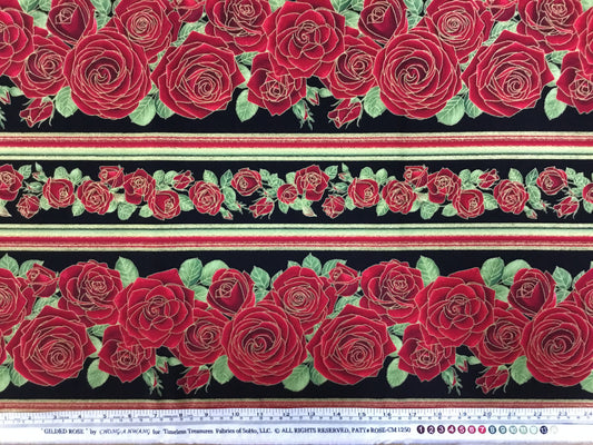 Timeless Treasures Fabric - Gilded Rose - Patt# CM-1250