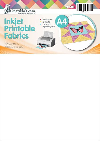 Matilda's Own - Inkjet Printable Fabric (A4 Sheets x 5)