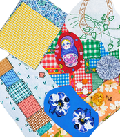 Nesting Dolls Retro Vintage - Slow Stitching Inspiration Kit
