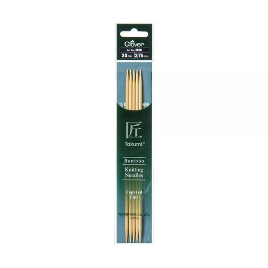 CLOVER BAMBOO KNITTING TAKUMI DOUBLE 20CM - 3.75MM