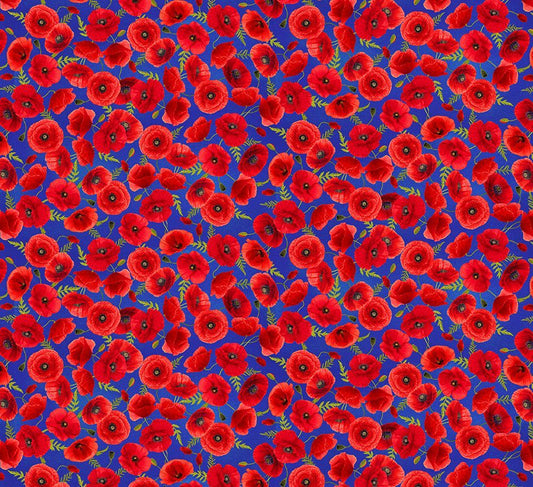 Timeless Treasures Fabric - Sunset Poppies - CD2525