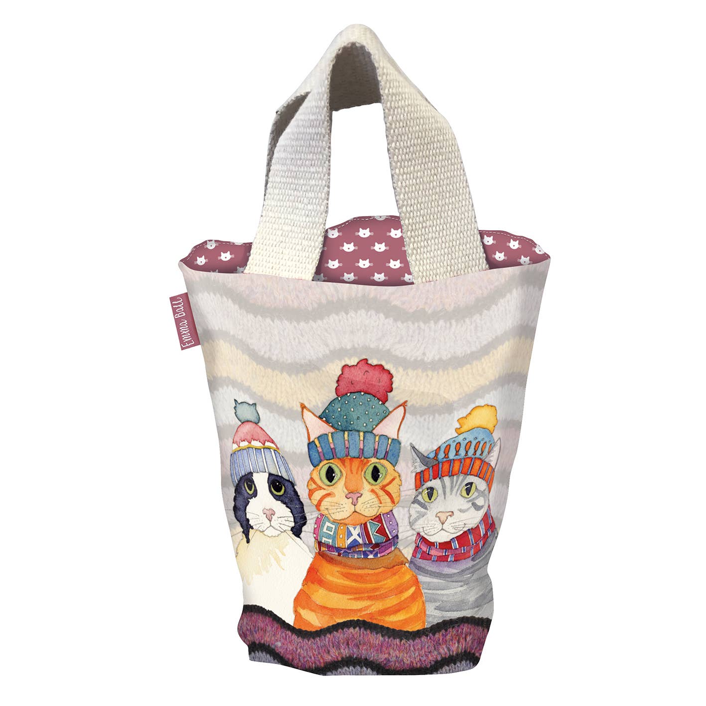 Cats in Hats, Small Bucket Bag