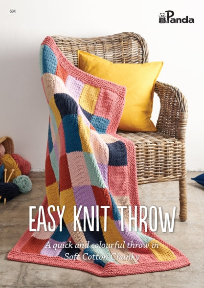 604 - Panda - Easy Knit Throw