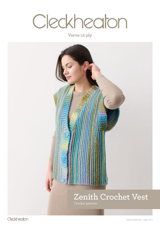 Cleckheaton 3011 zenith crochet vest verve 12ply