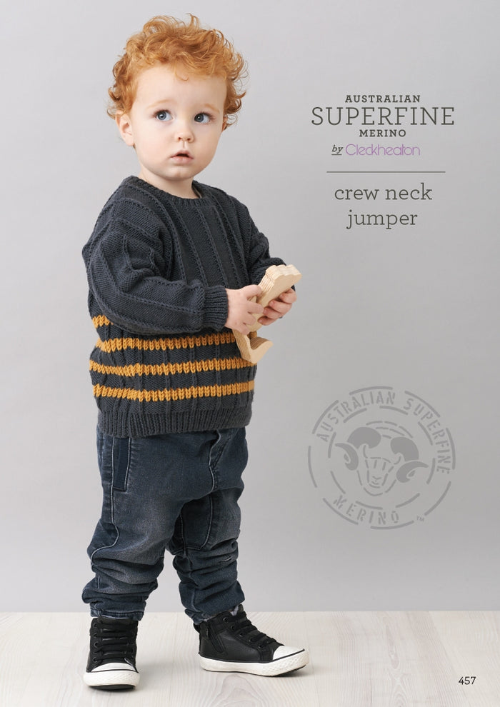Cleckheaton - Crew Neck Jumper - Superfine Merino 457