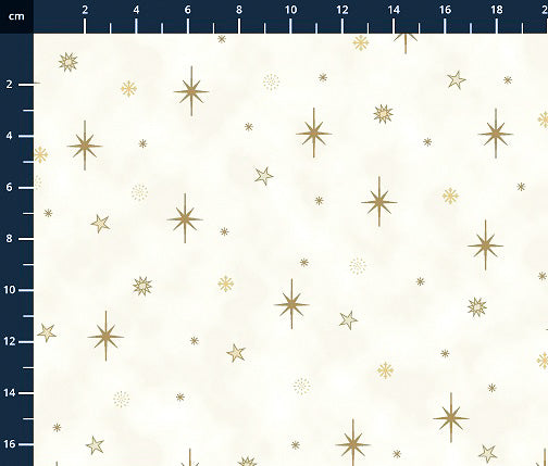 Stof fabric - Christmas is Near - White - #4598