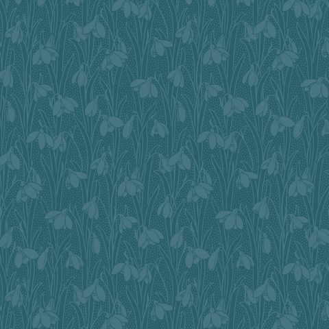 Liberty Fabrics -Snowdrop Spot - Indigo Delphinium