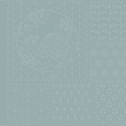 Devonstone Collection - Botanical Sashiko Panel - #DV4072